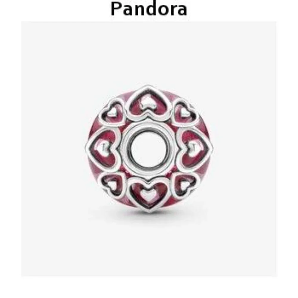 Pandora Reveal Your Love Pink Murano Glass Charm